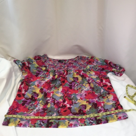 A.N.A Colorful Boho Floral Blouse 3X - Picture 8 of 12